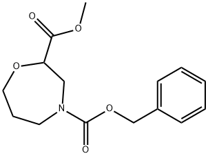 Methyl N-Cbz-hoMoMorpholine-2-carboxylate Struktur