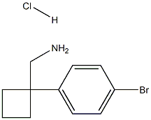 Cyclobutanemethanamine, 1-(4-bromophenyl)-, hydrochloride (1:1) Struktur