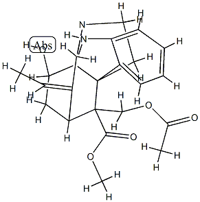 22-O-acetyl-N(b)-demethylechitamine Struktur