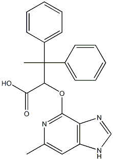 Benzenepropanoic acid, β-Methyl-α-[(6-Methyl-3H-iMidazo[4,5-c]pyridin-4-yl)oxy]-β-phenyl- Struktur