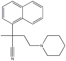 α-Methyl-α-(2-piperidinoethyl)-1-naphthaleneacetonitrile Struktur