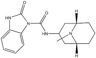 2,3-Dihydro-N-[(1β,5β)-9-methyl-9-azabicyclo[3.3.1]nonan-3β-yl]-2-oxo-1H-benzimidazole-1-carboxamide Struktur