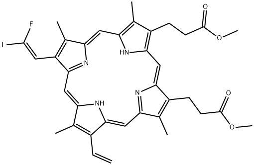 3(2),3(2)-difluoroprotoporphyrin dimethyl ester Struktur