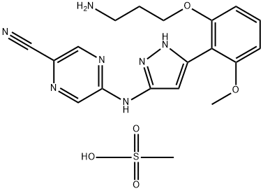 Prexasertib Mesylate Hydrate Struktur