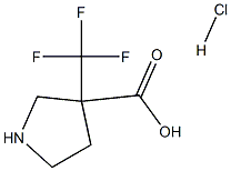 3-Trifluoromethyl-pyrrolidine-3-carboxylic acid hydrochloride Struktur