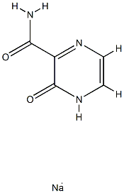 2-PyrazinecarboxaMide, 3,4-dihydro-3-oxo-, sodiuM salt (1:1) Struktur