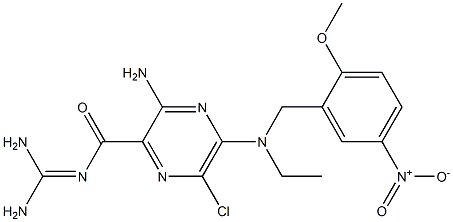 5-(N-ethyl-(2'-methoxy-5'-nitrobenzyl))amiloride Struktur