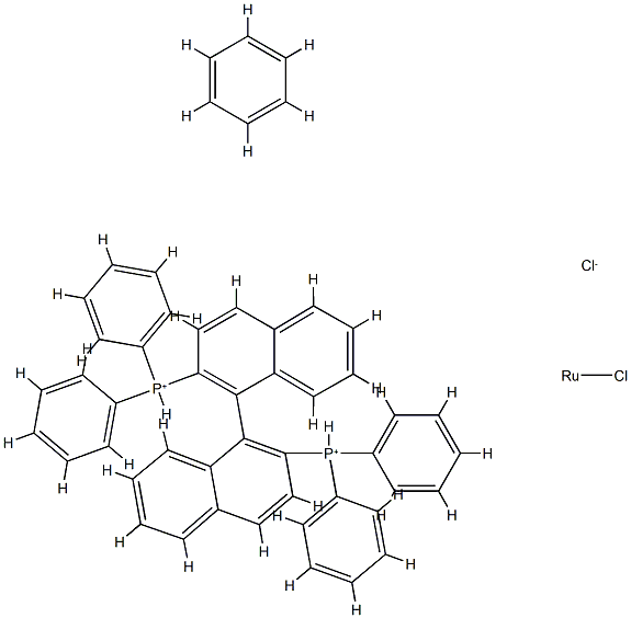 [(R)-Binap RuCl benzene]Cl Struktur