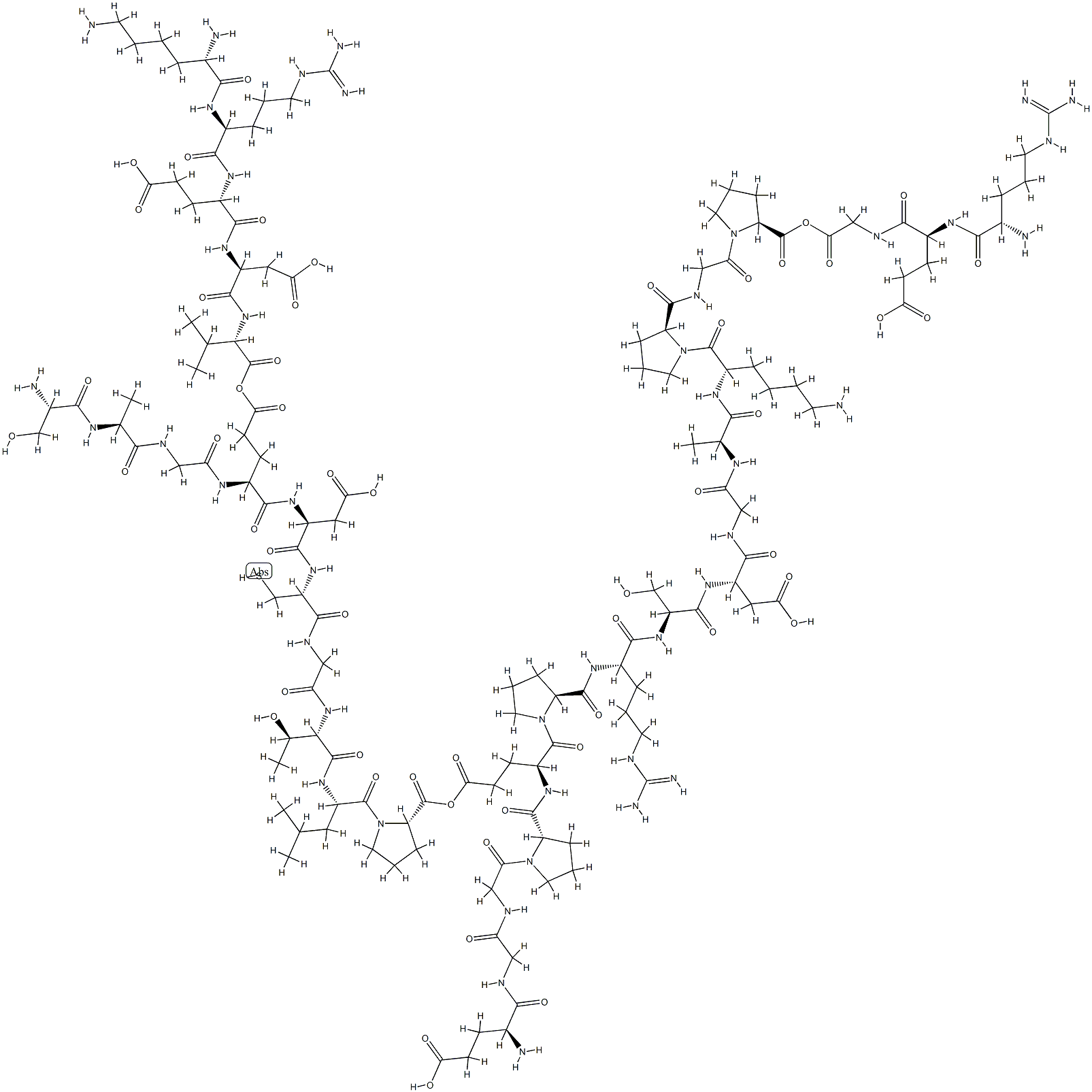 pro-opiomelanocortin human joining peptide(77-109) Struktur