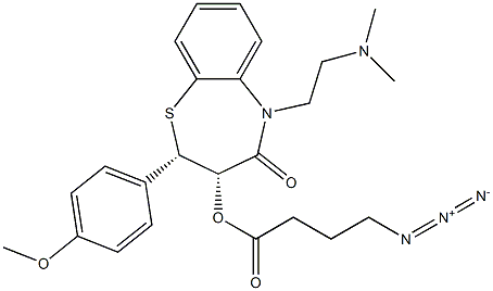 3-(4-azidobutyryloxy)diltiazem Struktur