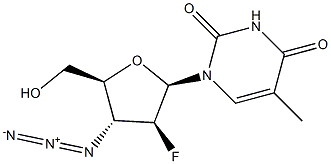 1-(3-azido-2,3-dideoxy-2-fluoroarabinofuranosyl)thymine Struktur