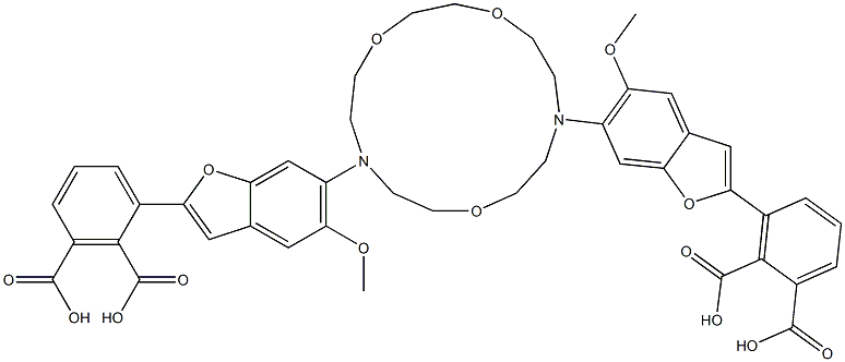 sodium-binding benzofuran phthalate Struktur