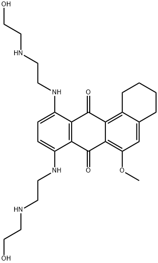 8,11-bis((2-((2-hydroxyethyl)amino)ethyl)amino)-6-methoxy-1,2,3,4-tetrahydro-7,12-benz(a)anthraquinone Struktur