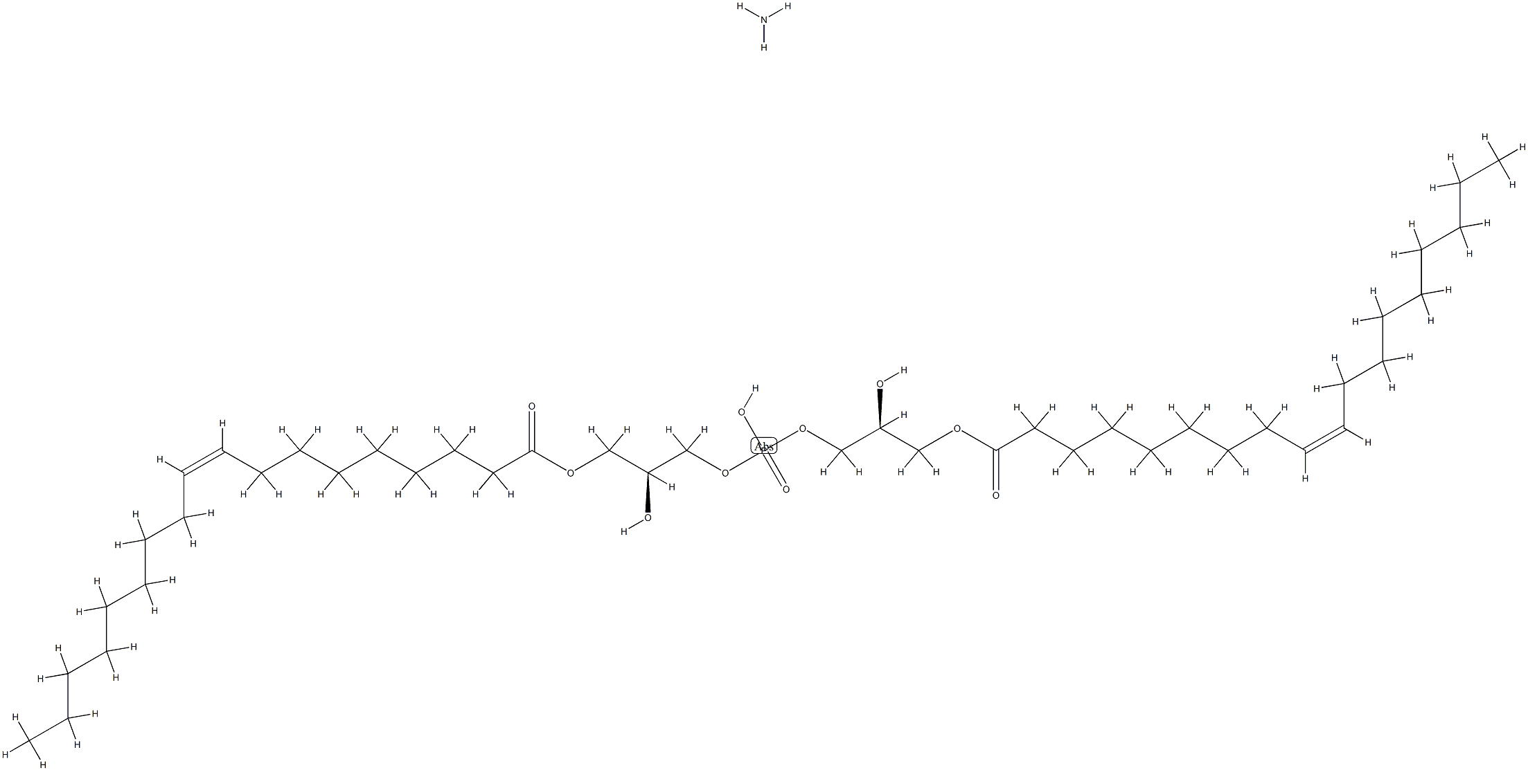 <I>sn</I>-(3-oleoyl-2-hydroxy)-glycerol-1-phospho-<I>sn</I>-1'-(3'-oleoyl-2'-hydroxy)-glycerol (aMMoniuM salt) Struktur