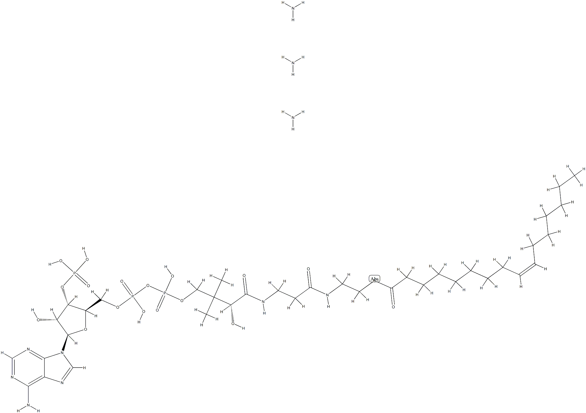 palMitoleoyl CoenzyMe A (aMMoniuM salt) Struktur