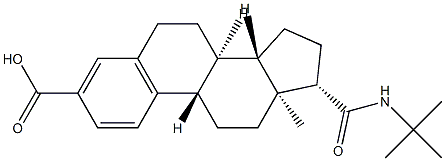 17-(N-t-butylcarboxamide)estra-1,3,5(10)-triene-3-carboxylic acid Struktur