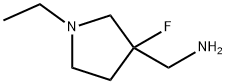 3-Pyrrolidinemethanamine,N-ethyl-3-fluoro-(9CI) Struktur