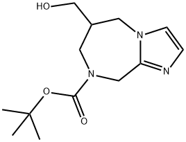 叔-丁基 6-(羥甲基)-6,7-二氫-5H-咪唑并[1,2-A][1,4]二氮雜卓-8(9H)-甲酸基酯, 1251017-49-8, 結(jié)構(gòu)式