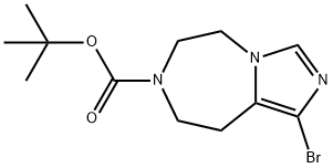 1-Bromo-4,5,7,8-Tetrahydro-2,3A,6-Triaza-Azulene-6-Carboxylic Acid Tert-Butyl Ester(WX140810) Struktur