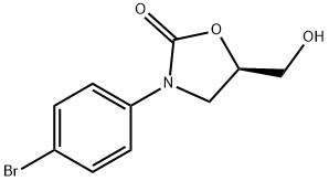 (5R)-3-(4-bromophenyl)-5-(hydroxymethyl)-1,3-oxazolidin-2-one（WS205145） Struktur