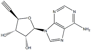 9-(5',6'-dideoxy-beta-ribohex-5'-ynofuranosyl)adenine Struktur