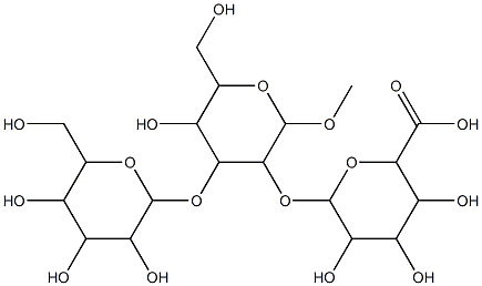 methyl 3-O-galactopyranosyl-2-O-(glucopyranosyluronic acid)mannopyranoside Struktur