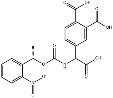 (N)-1-(2-Nitrophenyl)ethylcarboxy-(S)-3,4-Dicarboxyphenylglycine Struktur