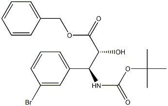 tert-butyl (1S,2R)-2-((benzyloxy)carbonyl)-1-(3-bromophenyl)-2-hydroxyethylcarbamate Struktur