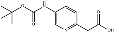 (5-tert-Butoxycarbonylamino-pyridin-2-yl)-acetic acid Struktur