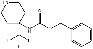 (4-Trifluoromethyl-piperidin-4-yl)-carbamic acid benzyl ester Struktur