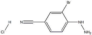 3-bromo-4-hydrazinylbenzonitrile hydrochloride Struktur