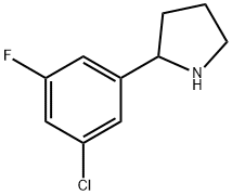 2-(3-chloro-5-fluorophenyl)pyrrolidine Struktur