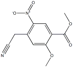 methyl 4-(cyanomethyl)-2-methoxy-5-nitrobenzoate Struktur