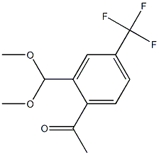 1-(2-(dimethoxymethyl)-4-(trifluoromethyl)phenyl)ethanone Struktur