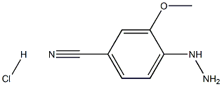 4-hydrazinyl-3-methoxybenzonitrile hydrochloride Struktur