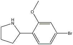 2-(4-bromo-2-methoxyphenyl)pyrrolidine Struktur