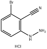 2-bromo-6-hydrazinylbenzonitrile hydrochloride Struktur