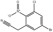 2-(5-bromo-3-chloro-2-nitrophenyl)acetonitrile Struktur