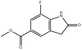 Methyl 7-fluoro-2-oxoindoline-5-carboxylate, 97% Struktur