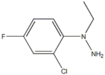 (1-(2-chloro-4-fluorophenyl)ethyl)hydrazine Struktur