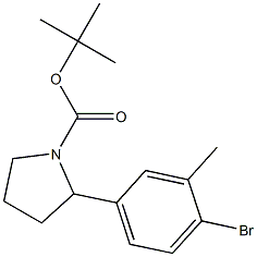 tert-butyl 2-(4-bromo-3-methylphenyl)pyrrolidine-1-carboxylate Struktur