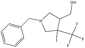 (1-Benzyl-4-methyl-4-trifluoromethyl-pyrrolidin-3-yl)-methanol Struktur