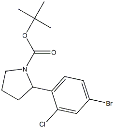 tert-butyl 2-(4-bromo-2-chlorophenyl)pyrrolidine-1-carboxylate Struktur