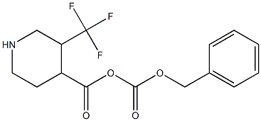 3-Trifluoromethyl-piperidine-1,4-dicarboxylic acid 1-benzyl ester Struktur