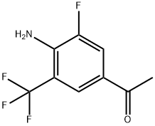 1-(4-Amino-3-fluoro-5-trifluoromethyl-phenyl)-ethanone Struktur