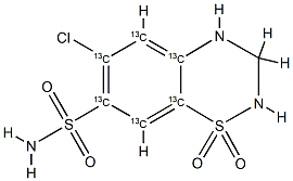 [13C6]-Hydrochlorothiazide Struktur