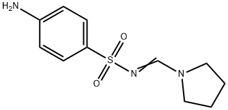 (NE)-4-amino-N-(pyrrolidin-1-ylmethylidene)benzenesulfonamide Struktur