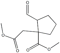 Methyl 1-(1-Methoxy-1,3-dioxopropan-2-yl)cyclopentane-1-carboxyl Struktur