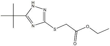 3-(1，1-dimethylethyl)-5-(ethoxycarboxy)-methylthio-1，2，4-triazole Struktur