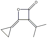 2-Oxetanone,4-cyclopropylidene-3-(1-methylethylidene)-(9CI) Struktur